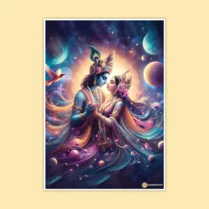 Radha Krishna Celestial Love Poster